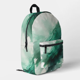 Sac À Dos Imprimé Vibrations émeraude abstraites vertes