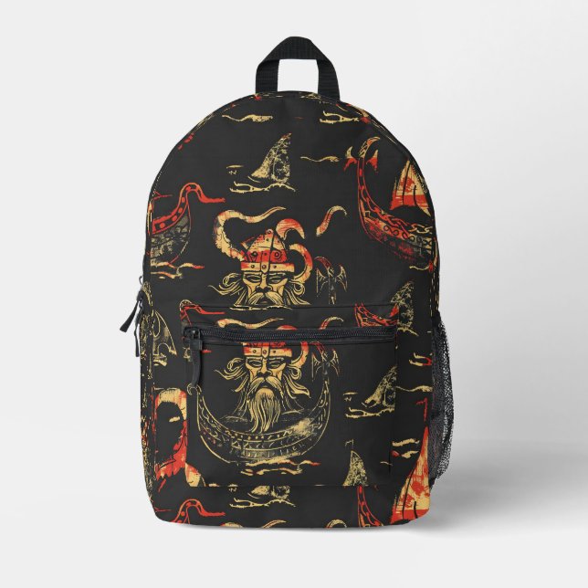 Sac À Dos Imprimé Viking Theme Ocean Scene (Recto)