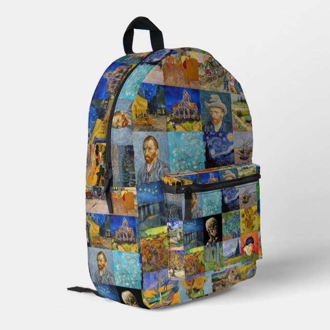 Sac À Dos Imprimé Vincent Van Gogh - Masterpieces Patchwork (Coin arrière gauche)
