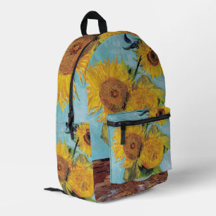 Sac À Dos Imprimé Vincent Van Gogh - Trois tournesols dans un vase