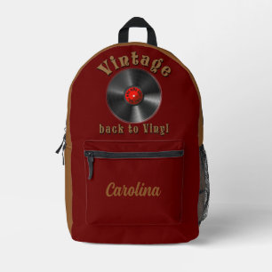 Sac À Dos Imprimé Vintage - Back to Vinyl, the record is back