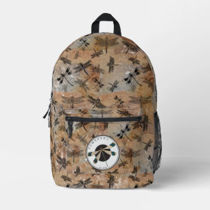 Sac À Dos Imprimé Vintage libellule Entomologie détenue Monogramme