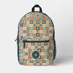 Sac À Dos Imprimé Vintage, patchwork parqueté personnalisée