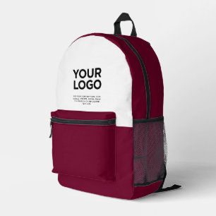 Sac À Dos Imprimé Violet Logo et texte professionnels personnalisé