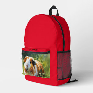 Sac À Dos Imprimé Votre animal de compagnie photo rouge