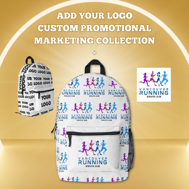 Sac À Dos Imprimé Votre logo personnalisé marketing professionnel (Créateur téléchargé)