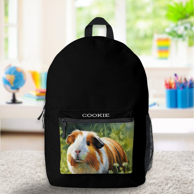 Sac À Dos Imprimé Votre photo pour animaux de compagnie (A backpack to customize with a favorite photo of your pet and their name)