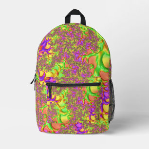 Sac À Dos Imprimé Voyage acide coloré psychédélique abstrait fractal