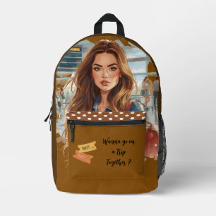 Sac À Dos Imprimé Voyager, Veux-tu partir en voyage ensemble ?