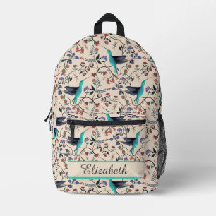 Sac À Dos Imprimé William Morris Inspiré Hummingbirds Botanique