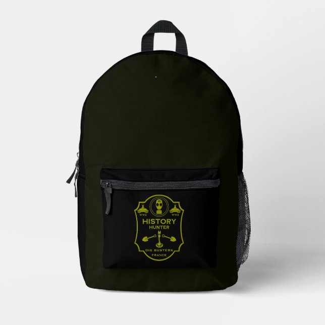 Sac À Dos Imprimé WW2 Trench Battlefield Metal Detecting Club (Recto)