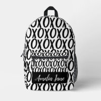 XOXO Embrasse Baisers Noir Blanc Minimaliste