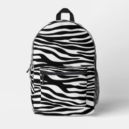 Sac À Dos Imprimé Zebra Print, Zebra Stripes, Noir Et Blanc