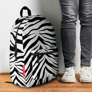 Sac À Dos Imprimé Zebra Stripes noir blanc Nom