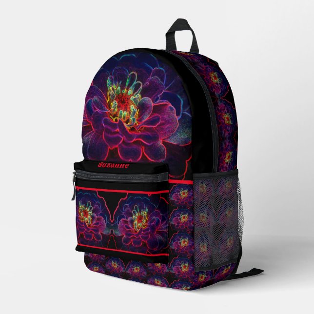 Sac À Dos Imprimé Zinnia Imaginaire Abstrait Flower Art personnalisé (Coin arrière droit)