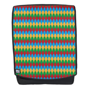 Sac À Dos Jaune Bleu Vert & Rouge Géométrique Coquilles
