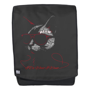Sac À Dos Je Fais Ce Que Je Veux Typographie de Chat