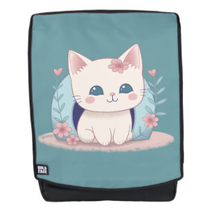 Sac À Dos Joli chaton heureux avec une maison
