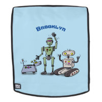 Joyeux joli dessin de trois robots trio