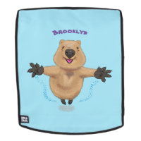 Joyeux sauter quokka dessin animé