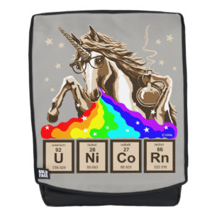 Sac À Dos La licorne de chimie vomit l'arc-en-ciel