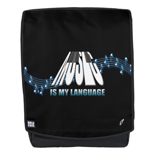 Sac À Dos La musique est ma langue (Devant)