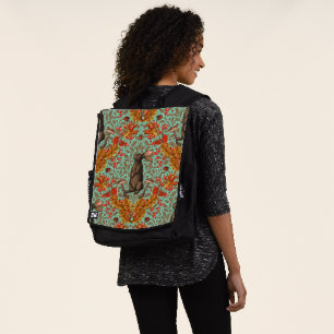 Sac À Dos Lapin d'automne sur vert clair