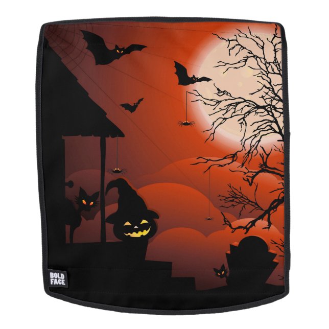 Sac À Dos Le cauchemar de la lune sanglante d'Halloween (Devant amovible)