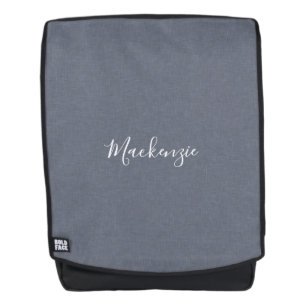 Sac À Dos Lin personnalisé moderne élégant bleu gris