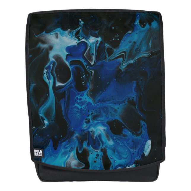 Sac À Dos Liquide psychédélique bleu foncé (Devant)