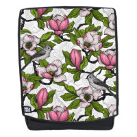 Magnolia en floraison et tireur