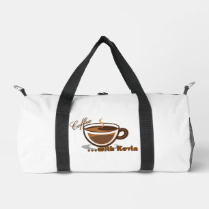 Sac à dos marqué 'Café avec Kevin'