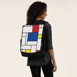 Sac À Dos Mondrial Minimaliste Géométrique De Stijl Art Mode