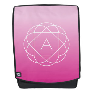 Sac À Dos Monogramme géométrique semblable à une fleur Omb
