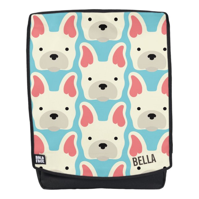 Sac À Dos Monogramme.Mignonne Chien-taureau français. (Devant)