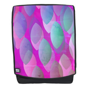 Sac À Dos Motif Abstrait moderne Magenta Purple Rose Turqu
