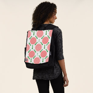Sac À Dos motif aux fleurs roses