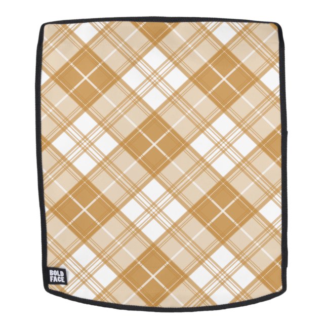 Sac À Dos Motif Brown Tartan blanc yxm0uat9 (Devant amovible)