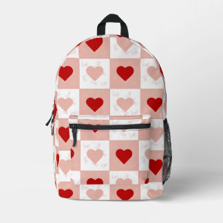 Sac à dos Motif d'amour du coeur rouge et rose