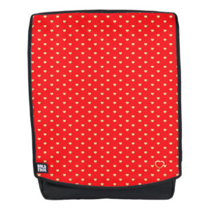 Sac À Dos Motif de coeur en or sur Crimson Red
