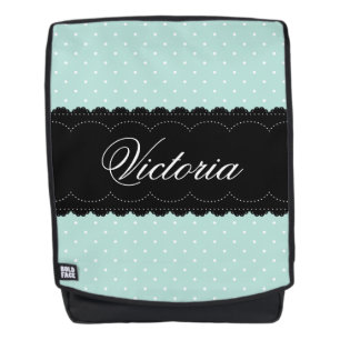 Sac À Dos Motif Polka bleu pâle romantique