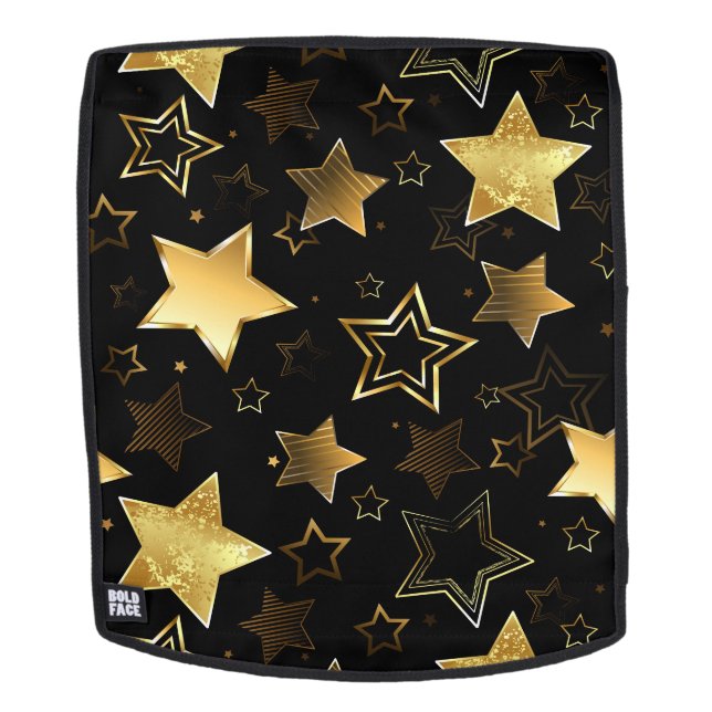 Sac À Dos Motif sans couture avec étoiles d'or (Devant amovible)