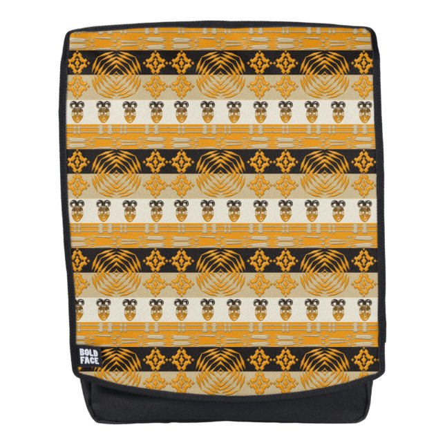 Sac À Dos Motif tribal de rayures de style africain ethnique (Devant)