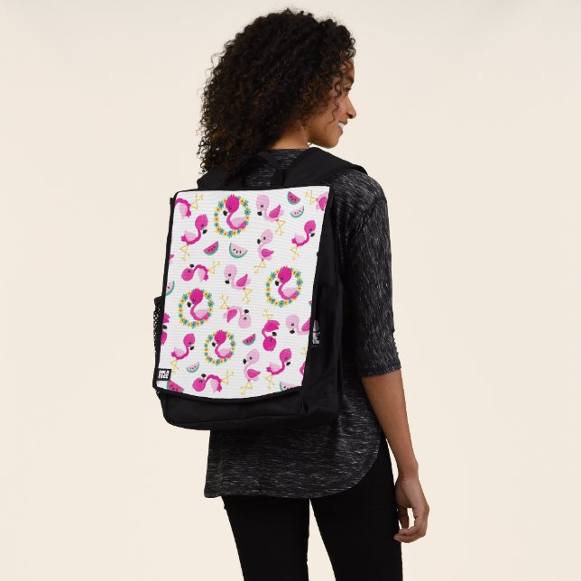 Sac À Dos Motif tropical, Flamants roses, pastèques, Fleurs (Porté)