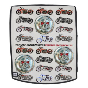 SAC À DOS MOTOCYCLES VINTAGES CLASSIQUES ET ESSENCE MÉTALLIQ