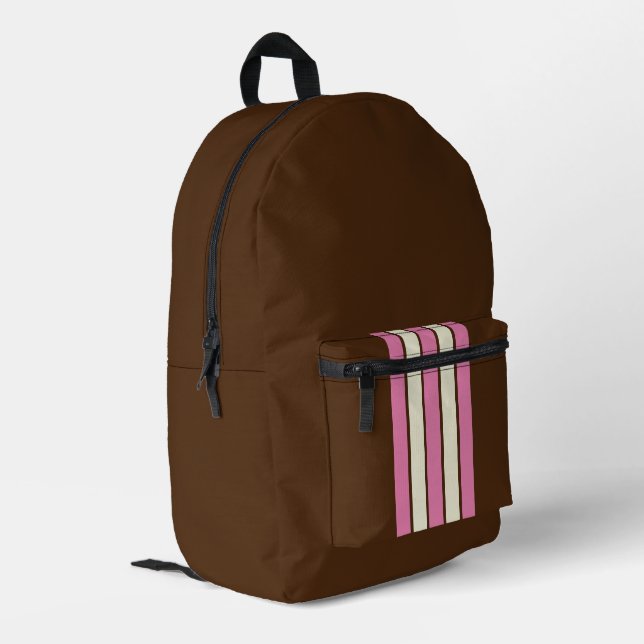 Sac à dos napolitain (Brown, rose et crème) (Coin arrière gauche)