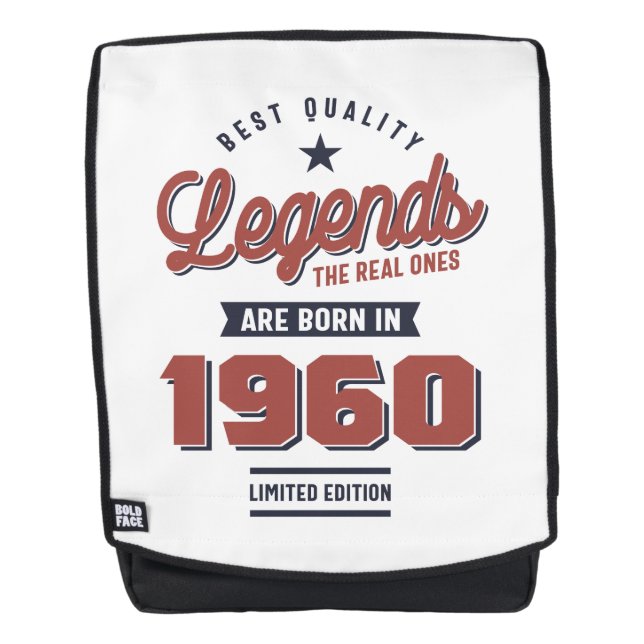 Sac À Dos Né en 1960 Anniversaire (Devant)