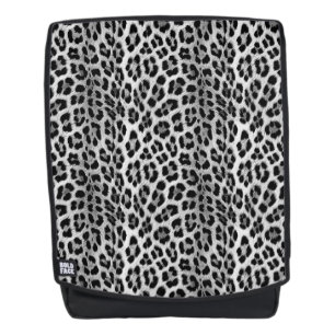 Sac À Dos Noir et blanc monochrome, léopard motif