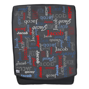 Sac À Dos Nom de texte personnalisé nom typographique Jacob