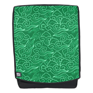 Sac À Dos Nuages japonais vintages, Jade Green